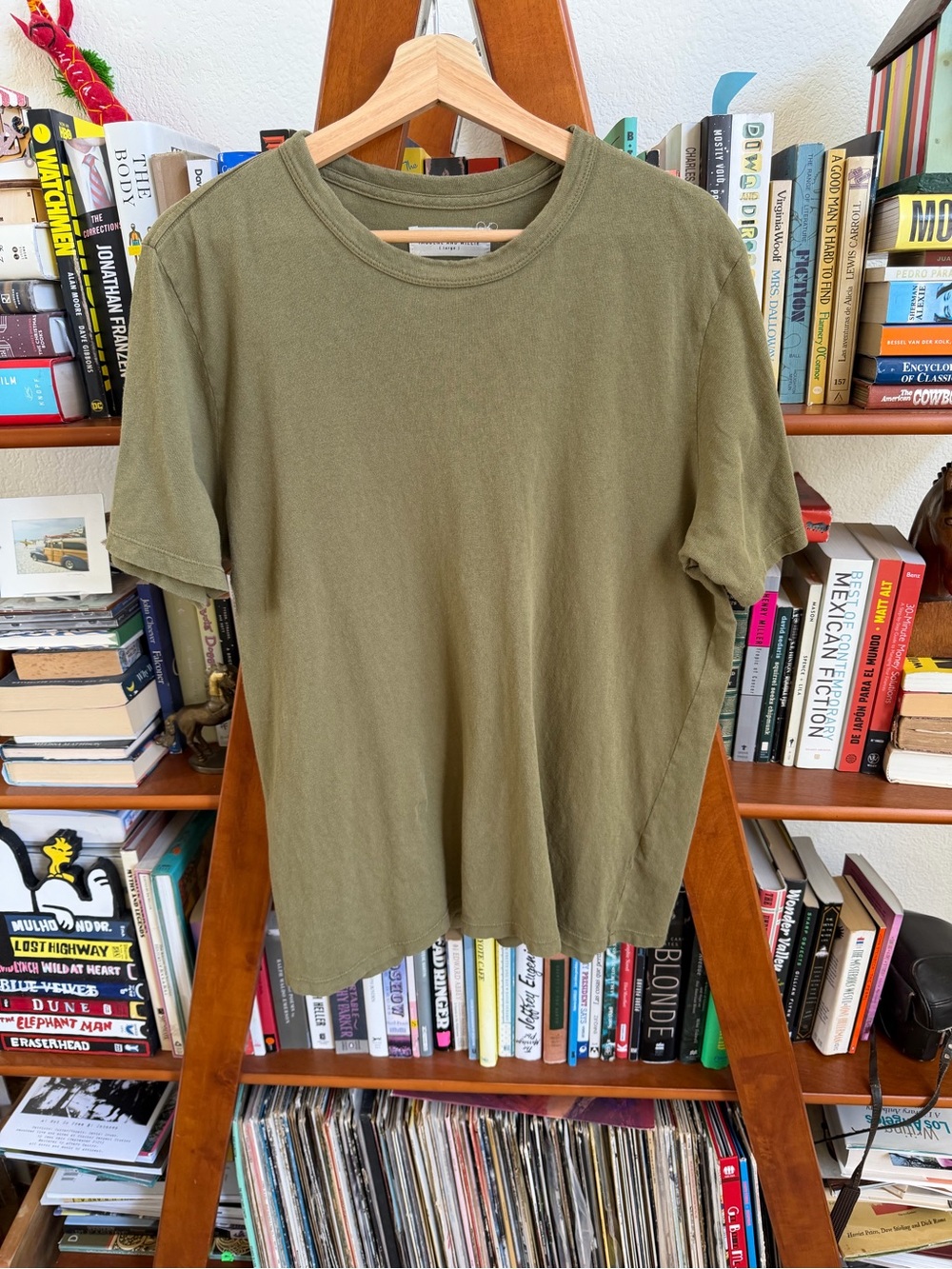 Imogene and Willie olive knit midweight crew Large